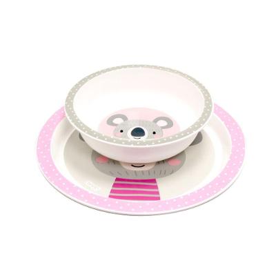 Divertido Conjunto De Prato E Tigela Coala Com Ventosa Para Refeições De Crianças