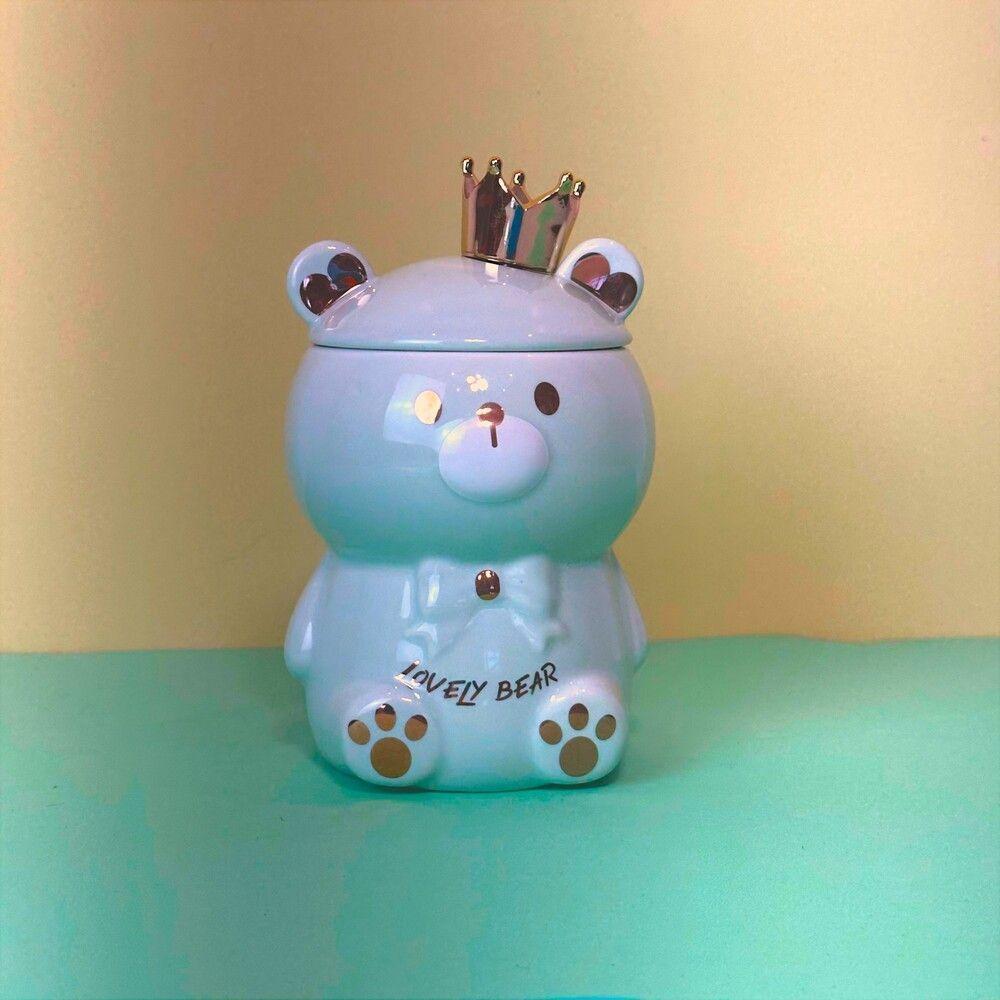 Caneca 3d De Porcelana Com Tampa E Colher - Ursinho Verde, Estilo E Praticidade Em Cada Gole - 3