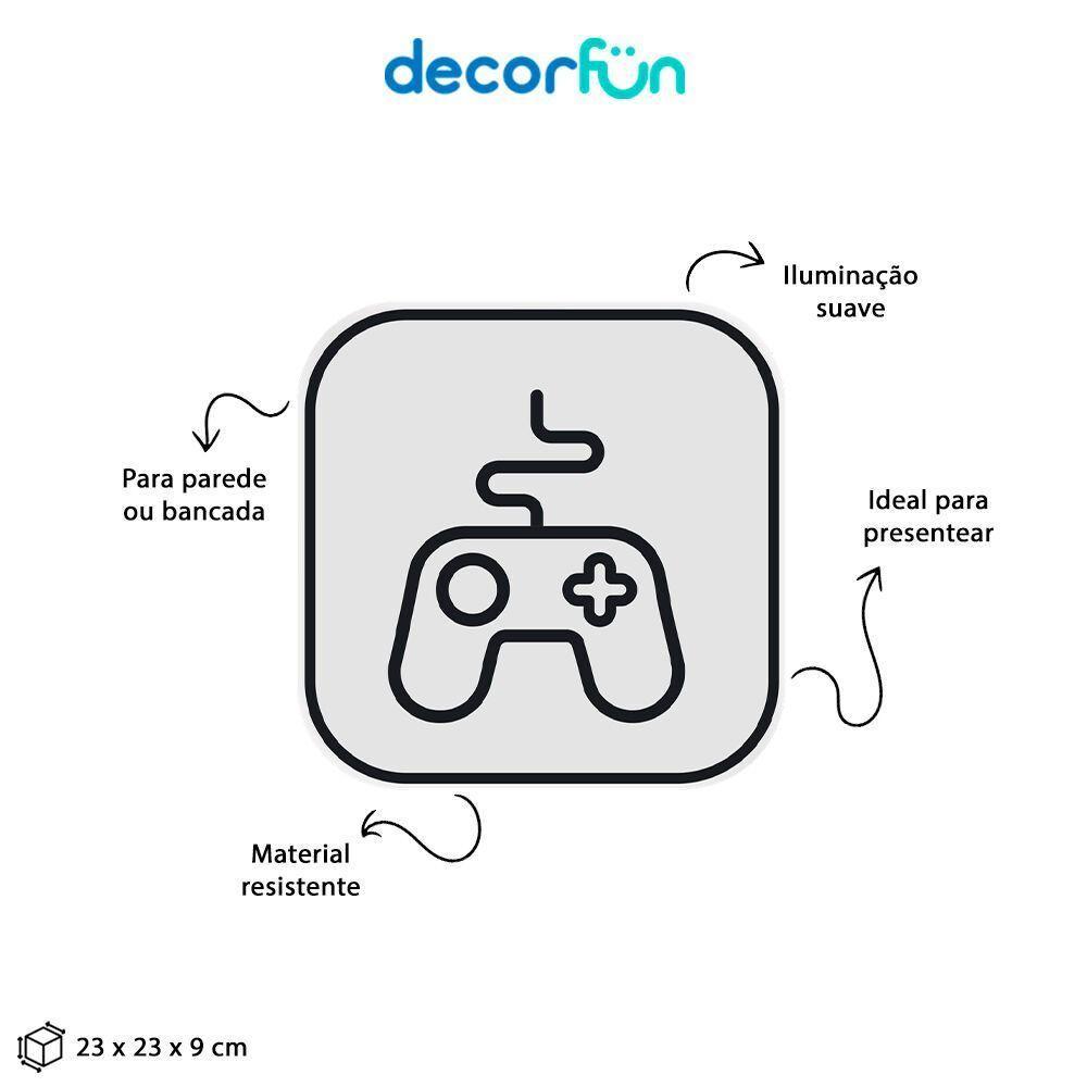 Luminária Gamer Controle Branco - Ilumine Seu Gameplay Com Estilo E Conforto! - 3