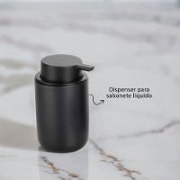 Conjunto Sofisticado De Acessórios Para Banheiro: Dispenser, Porta Algodão E Bandeja Elegante - 3