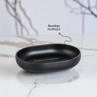 Conjunto Sofisticado De Acessórios Para Banheiro: Dispenser, Porta Algodão E Bandeja Elegante