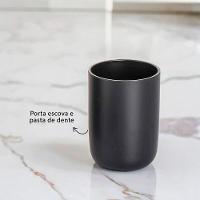 Conjunto Sofisticado De Acessórios Para Banheiro: Dispenser, Porta Algodão E Bandeja Elegante - 5