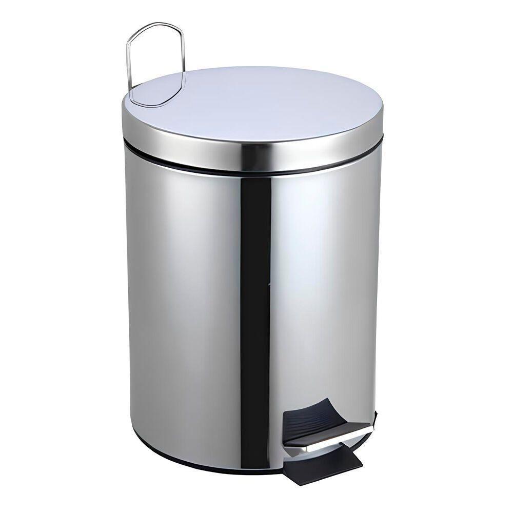 Lixeira Inox Elegante Com Pedal 5l – Estilo E Praticidade Para Ambientes Compactos - 1