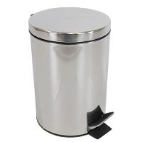 Lixeira Inox Redonda 8l Com Pedal - Elegância E Praticidade Para Sua Casa - 1