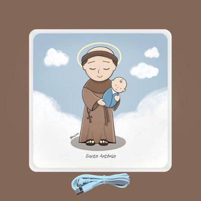 Luminária Usb Santo Antônio: Ilumine Com Estilo E Criatividade Seu Espaço!