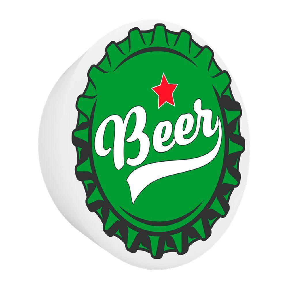 Luminária De Parede Diseño Unique: Tampinha De Cerveja Para Bar E Decoração Descontraída - 1