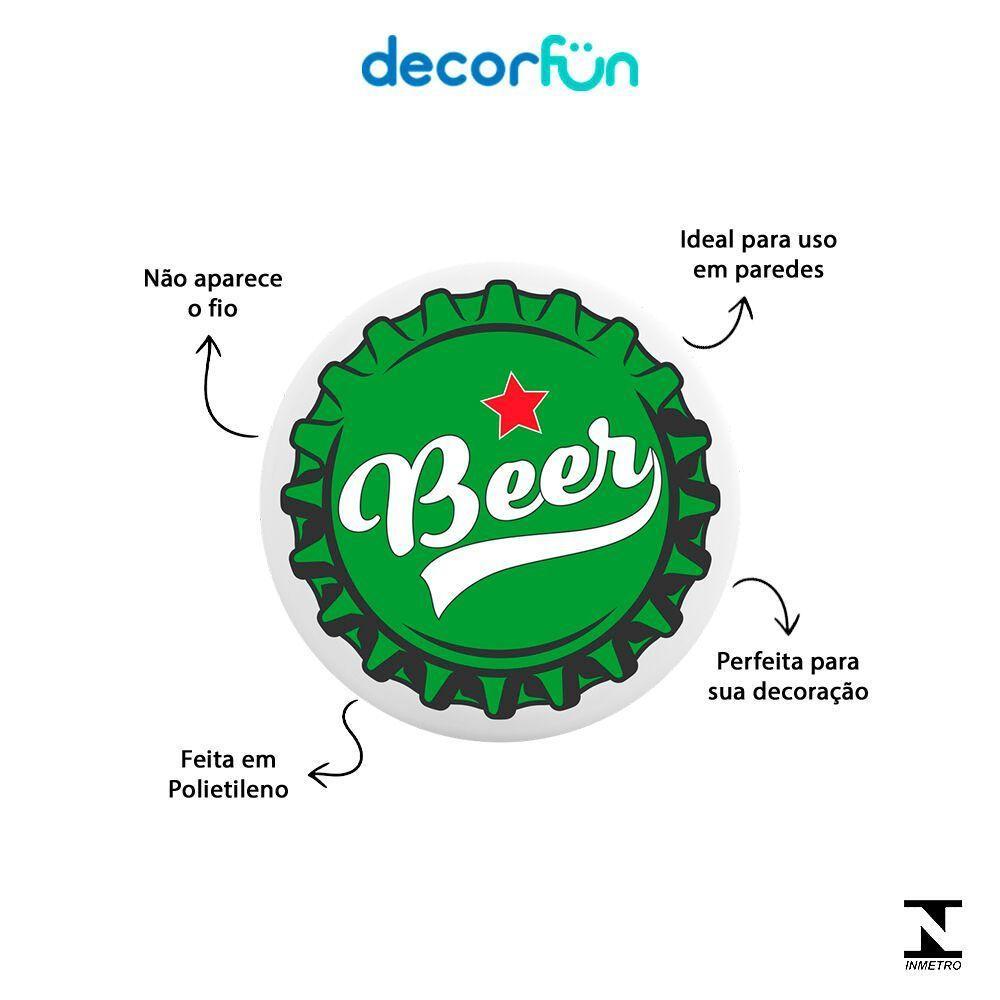 Luminária De Parede Diseño Unique: Tampinha De Cerveja Para Bar E Decoração Descontraída - 3