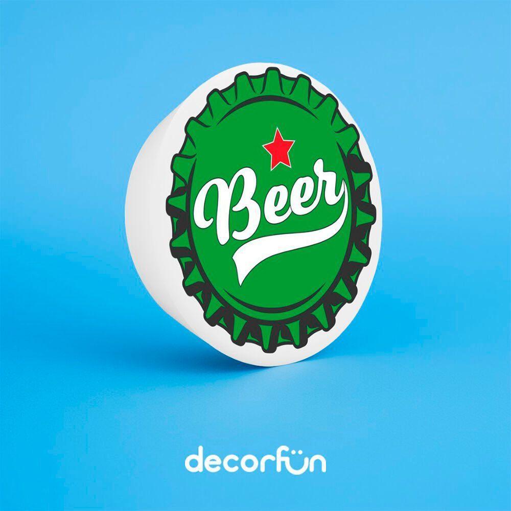 Luminária De Parede Diseño Unique: Tampinha De Cerveja Para Bar E Decoração Descontraída - 4