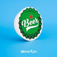 Luminária De Parede Diseño Unique: Tampinha De Cerveja Para Bar E Decoração Descontraída