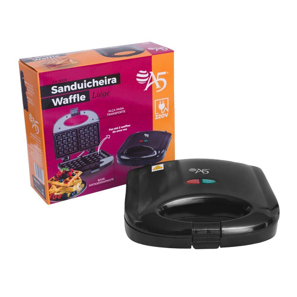 Grill Elétrico Compacto Para Waffles Liége 750w - Sabor E Praticidade Na Sua Cozinha! - 5