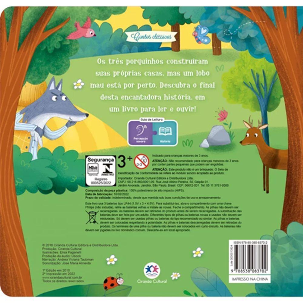 Livro Interativo Os Três Porquinhos: A Magia Dos Contos Sonoros Para Crianças - 4