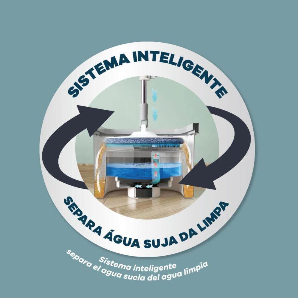 Mop Rotatório Compacto Com Balde - Limpeza Rápida E Eficiente Para Todos Os Ambientes! - 2