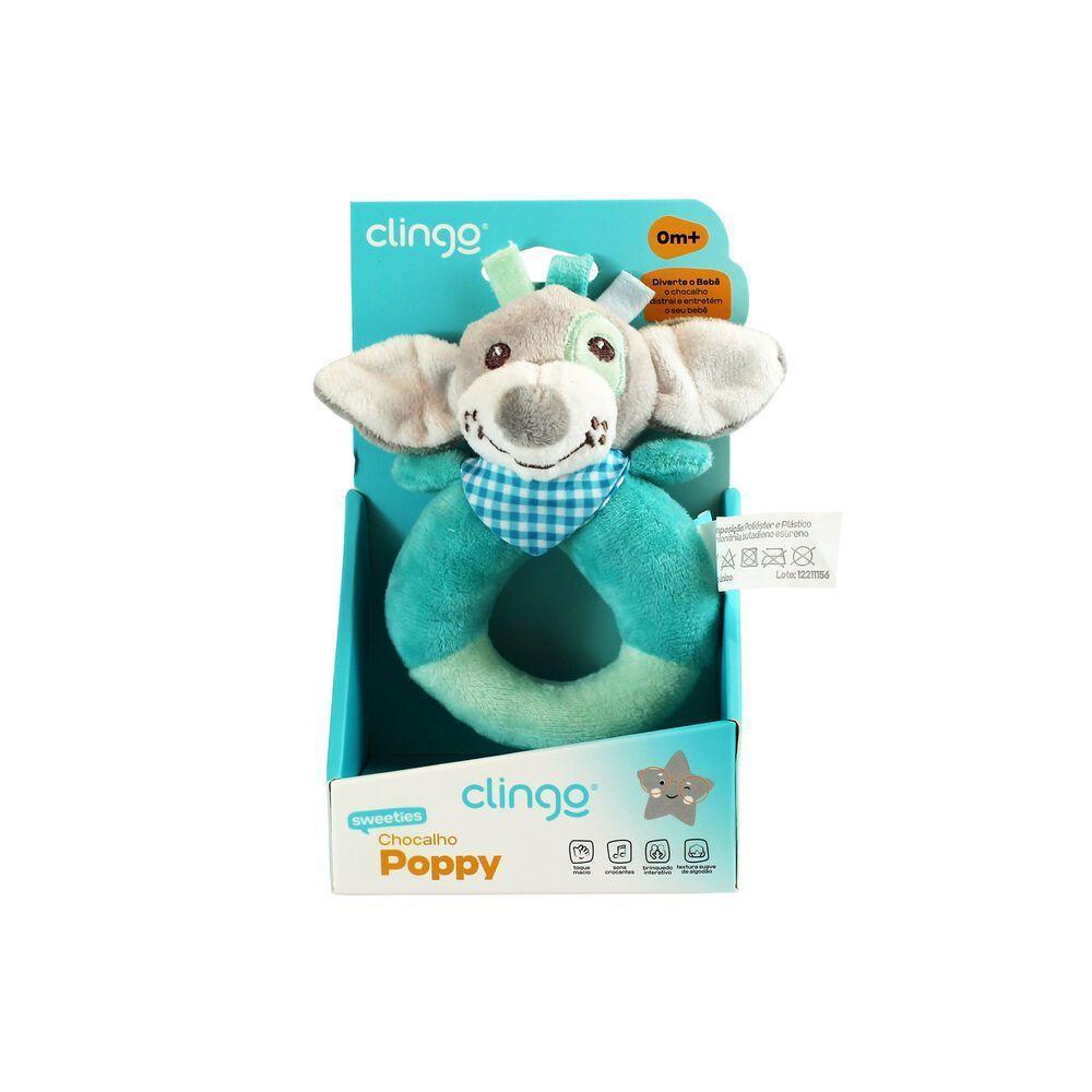 Cachorrinho De Pelúcia Azul Com Chocalho E Apito – Brinquedo Macio E Atraente Para Bebês - 4