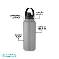 Garrafa Térmica Elegante De Aço Inox 1,1l - Estilo E Praticidade Sempre Ao Seu Lado - 4
