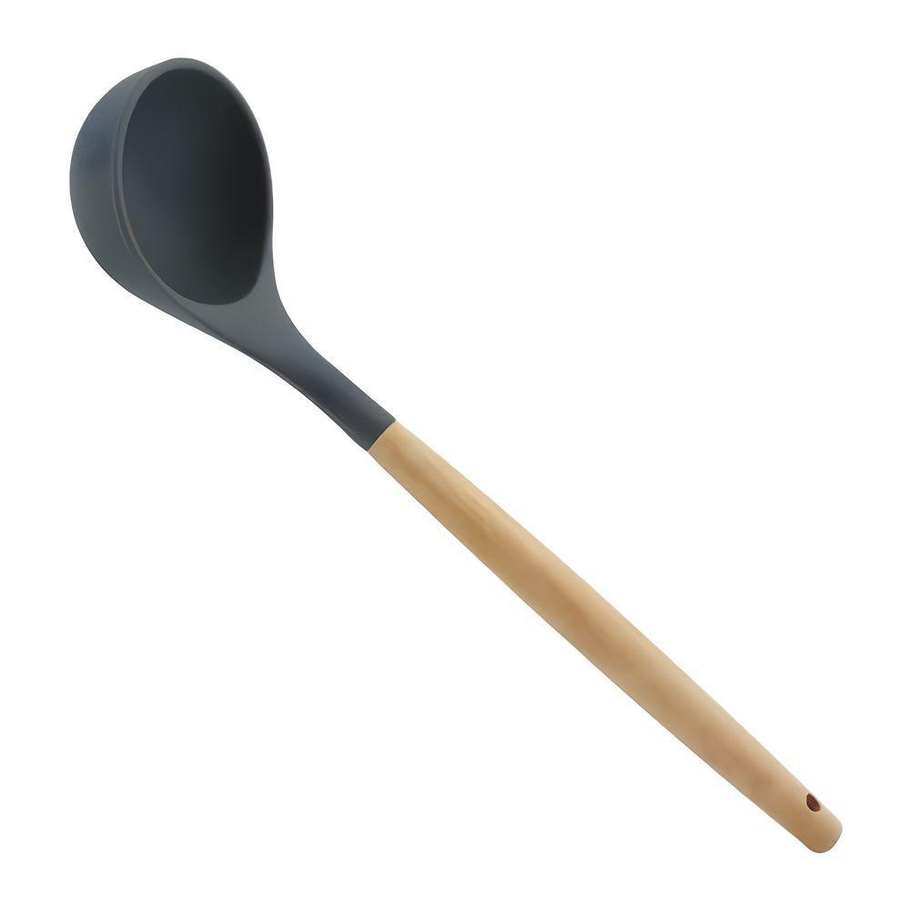 Concha Sofisticada De Silicone Com Cabo De Madeira - 31cm Para Caldos E Molhos Perfeitos - 3