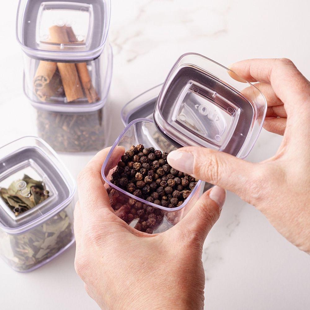 Conjunto Prático De 6 Potes Herméticos Para Temperos - Organização E Frescor Na Cozinha - 3