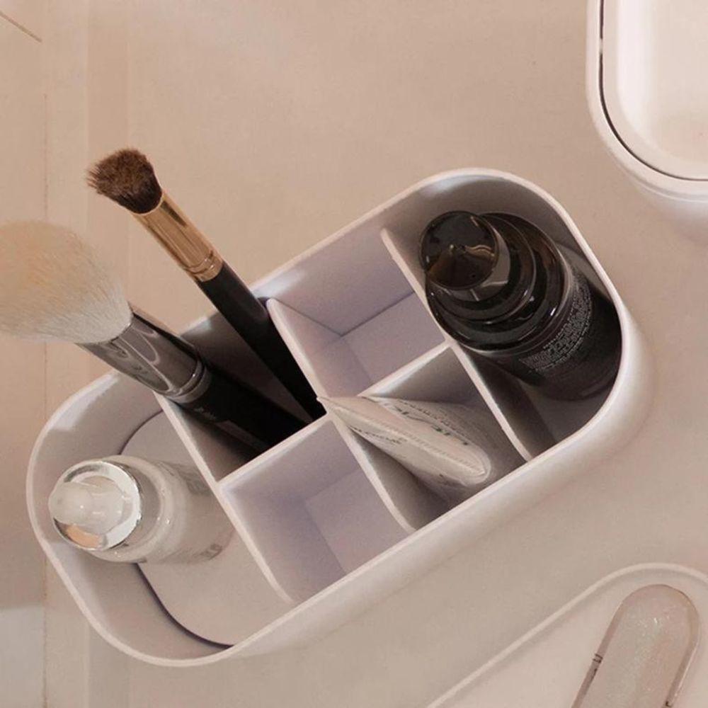 Organizador Chic Para Maquiagens - Divisórias Práticas Em Bege Sofisticado - 5