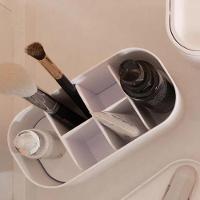 Organizador Chic Para Maquiagens - Divisórias Práticas Em Bege Sofisticado - 5