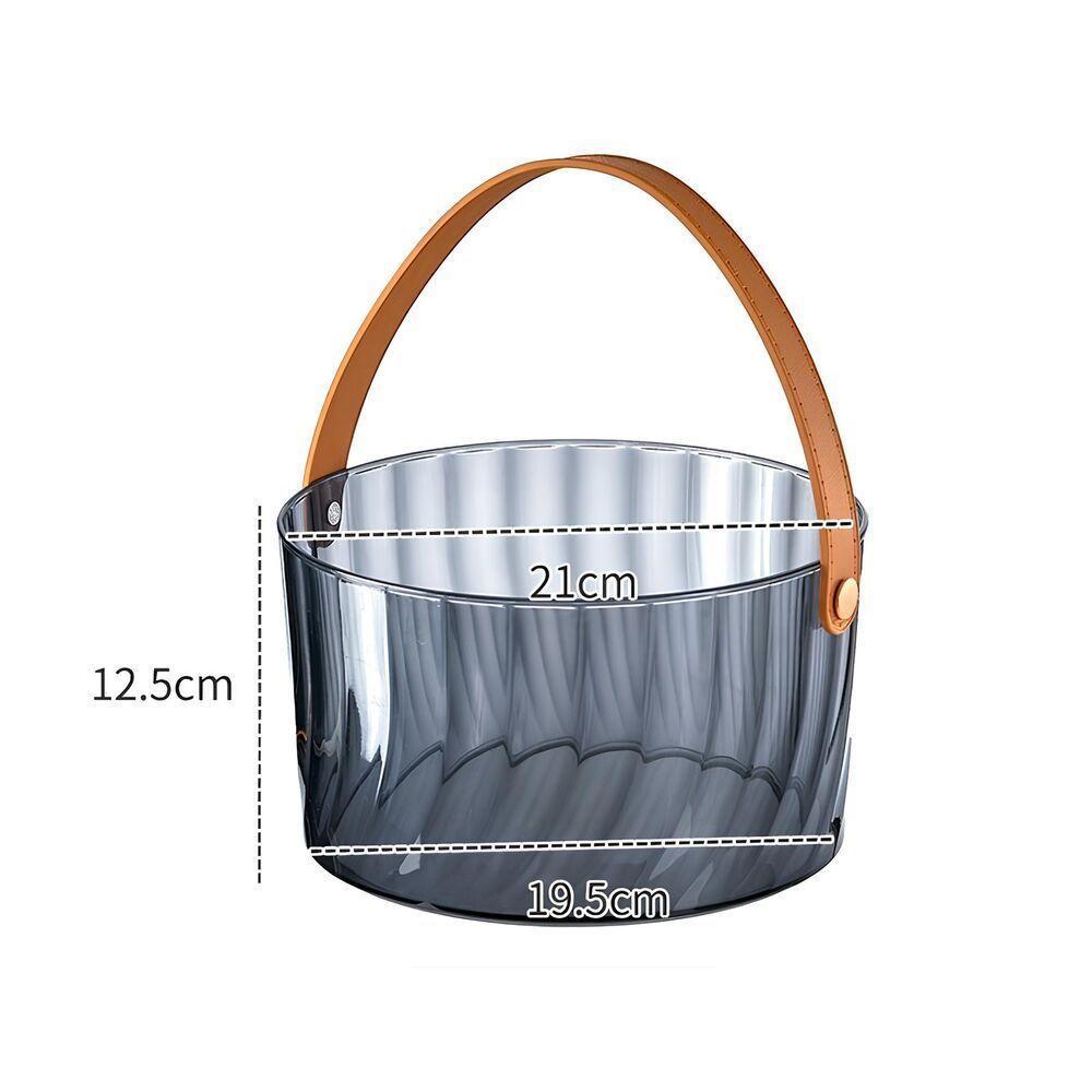 Balde Elegante De Acrílico Com Alça De Couro - Estilo E Praticidade Para Suas Festas! - 3