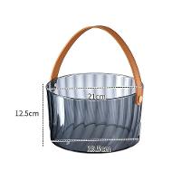 Balde Elegante De Acrílico Com Alça De Couro - Estilo E Praticidade Para Suas Festas! - 3