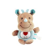 Rinoceronte De Pelúcia Musical Com Luz Tranquilizante Para Noites Acalmadas - 1