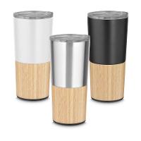 Copo Térmico Elegante De Bambu E Aço Inox 550ml - Estilo E Funcionalidade Para Suas Bebidas - 2