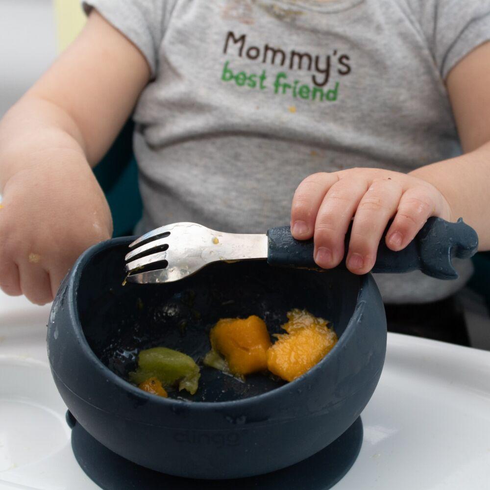 Tigela Antimicrobiana Azul Com Ventosa - Praticidade E Segurança Nas Refeições Do Bebê - 5