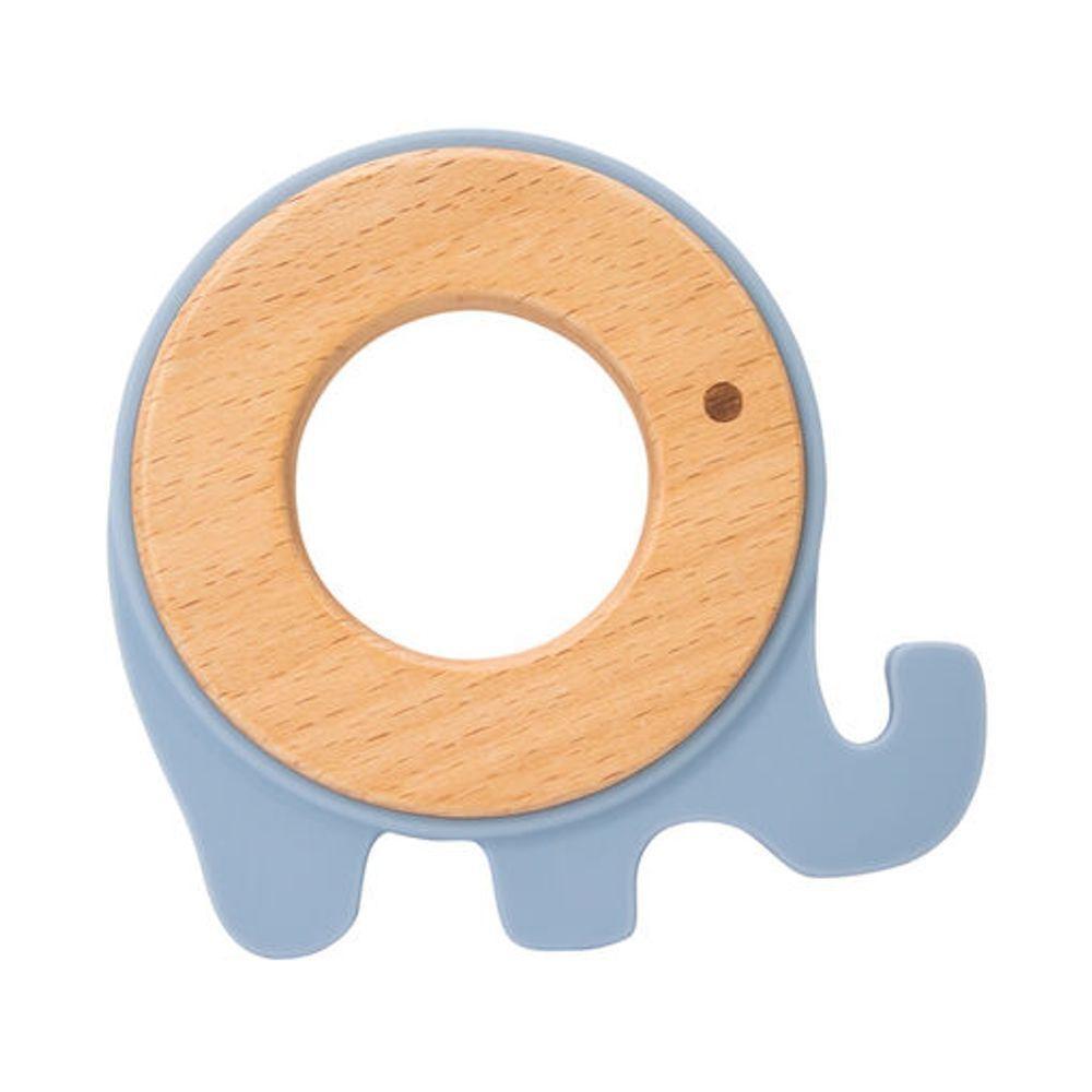 Mordedor Elefante Azul Em Silicone - Diversão E Alívio Para Gengivas Do Bebê - 3