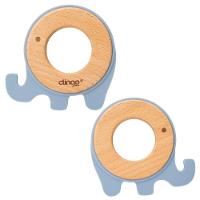 Mordedor Elefante Azul Em Silicone - Diversão E Alívio Para Gengivas Do Bebê - 2