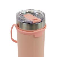 Copo Térmico Rosa Fosco 710ml Com Tampa Hermética Para Bebidas Sempre Na Temperatura Ideal - 2