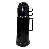 Conjunto Elegante De Garrafa Térmica Preta Com 2 Xícaras - Estilo E Conforto Em Cada Gole - 1