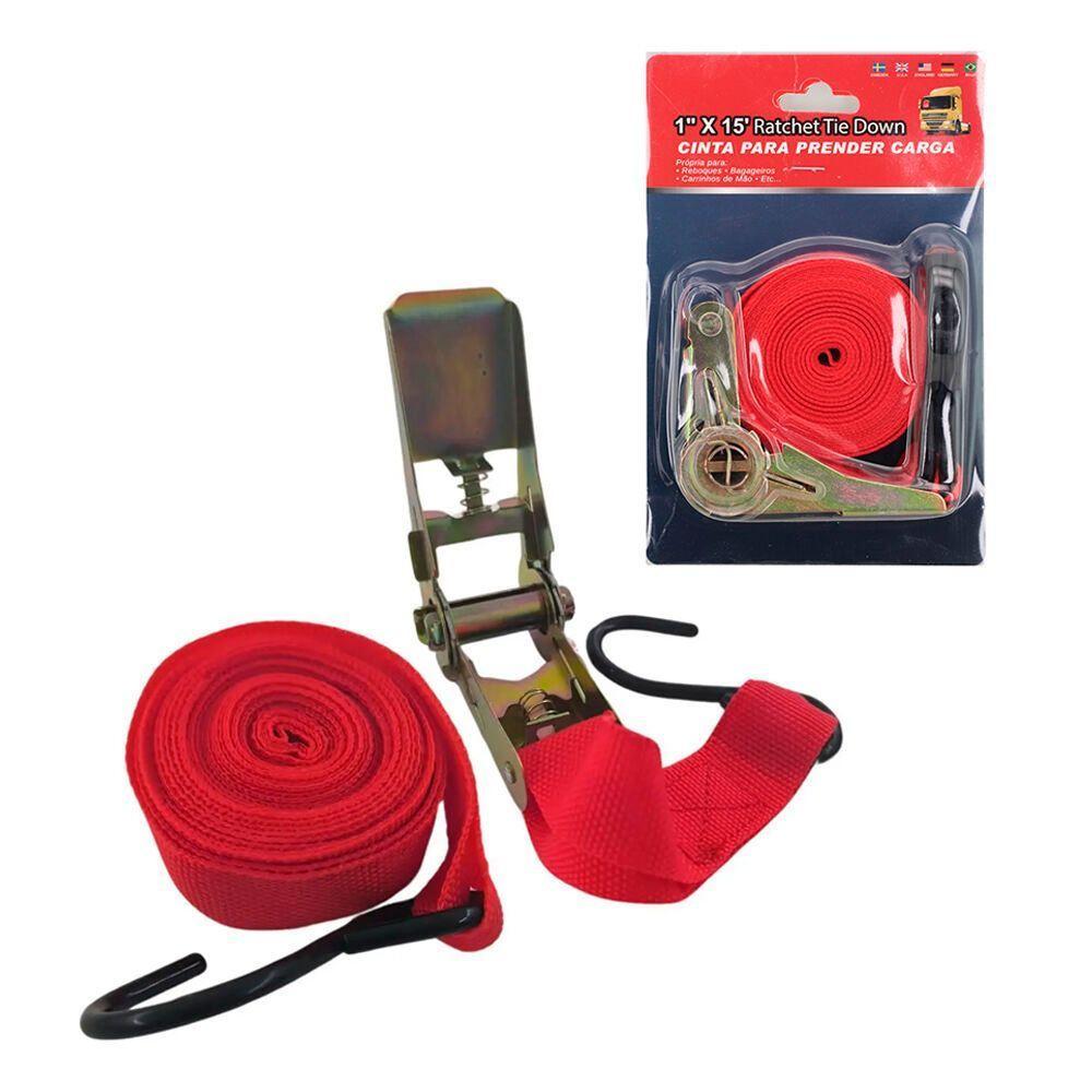 Cinta De Catraca Reforçada 4,5m Para Transporte Seguro De Cargas Variadas - 1