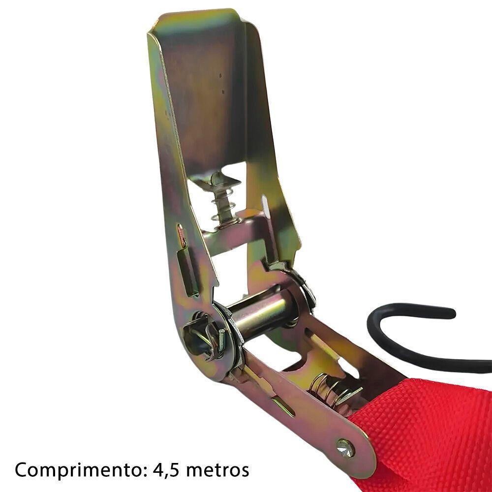 Cinta De Catraca Reforçada 4,5m Para Transporte Seguro De Cargas Variadas - 3