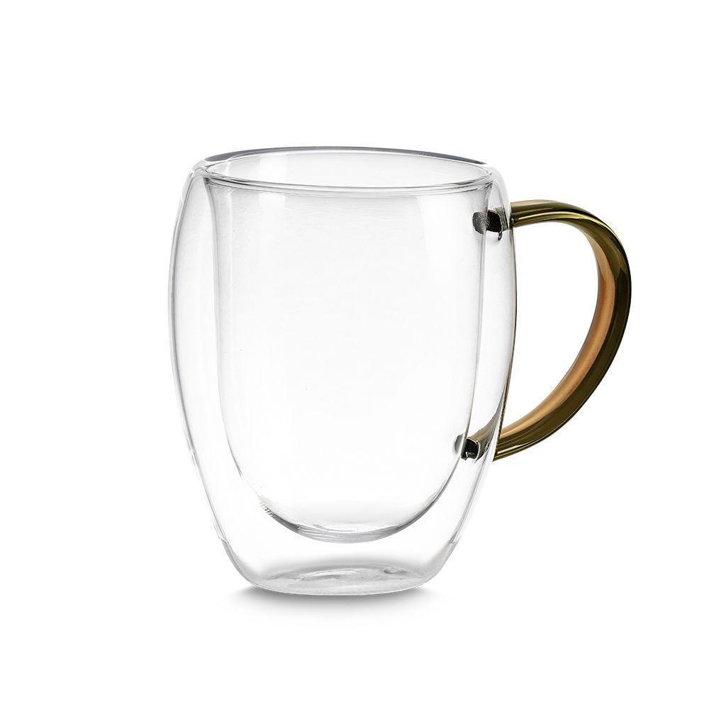 Conjunto De 2 Xícaras De Vidro Borossilicato Com Parede Dupla - Elegância E Estilo 350ml - 3