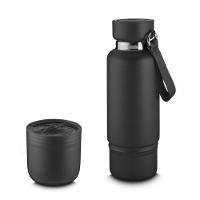 Garrafa Térmica Inox 500ml Com Copo E Compartimento – Praticidade E Estilo Em Qualquer Lugar - 3