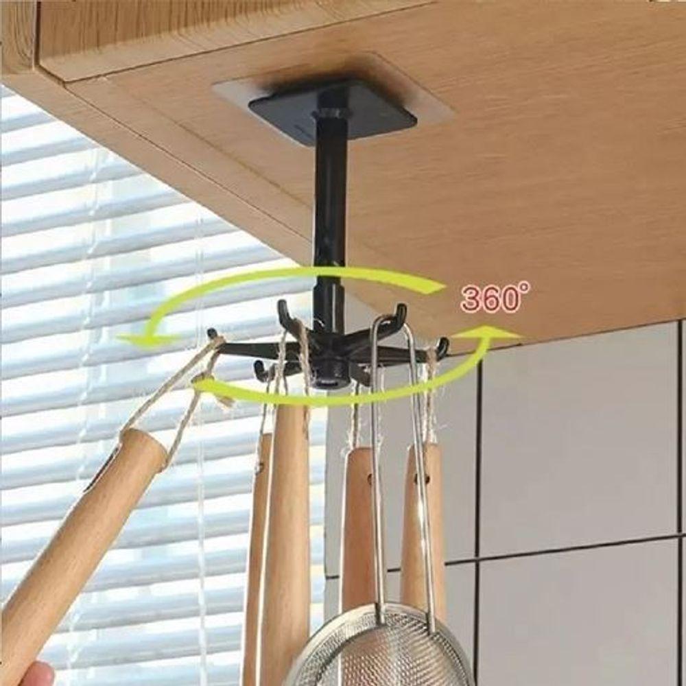 Ganchos Giratórios Multifuncionais Para Organização Ideal De Casa E Escritório - 2