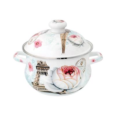 Caçarola Vintage Esmaltada 3,6l Para Indução Com Tampa - Charme E Praticidade Na Cozinha