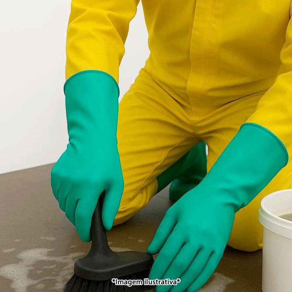 Luvas Verde Em Látex - Kit Com 10 Pares Para Proteção Química E Segurança Ideal - 4