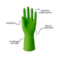 Luvas Verde Em Látex - Kit Com 10 Pares Para Proteção Química E Segurança Ideal - 2
