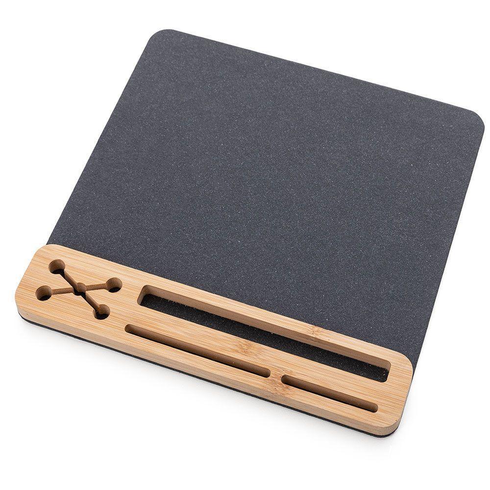 Mouse Pad Eco Chic Em Bambu Com Suporte Para Celular E Canetas - Praticidade E Estilo - 6