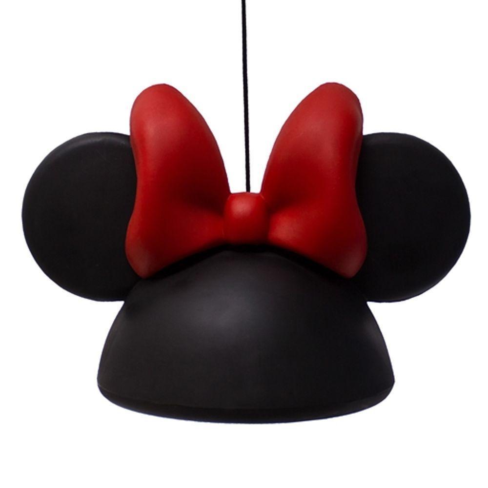 Luminária Pendente Minnie Black Com Orelhas - Magia Disney Para Seu Espaço! - 2