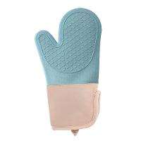 Luvas Térmicas De Silicone Com Forro De Algodão - Proteção E Conforto Na Cozinha Azul - 1