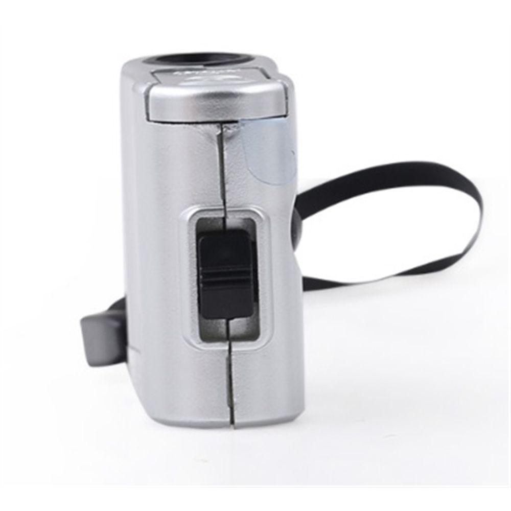 Mini Microscopio Lupa 60x Bolso Led Ultravioleta Conta Fios Relojoeiro Joalheiro Com Capa - 3