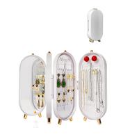 Porta Joias Dobravel Espelho 3 Compartimentos Acrilico Organizador Caixa Armazenadora Branco Versatilidade - 2