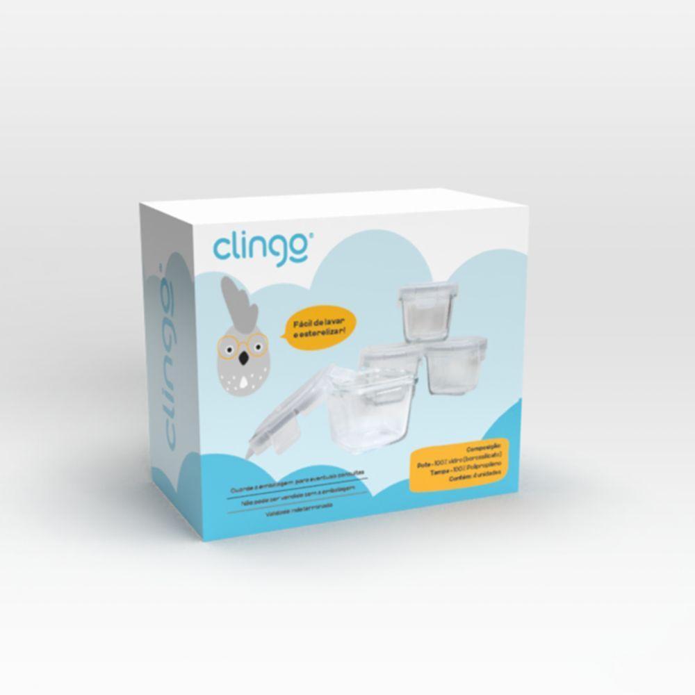 Potes De Vidro Herméticos Antivazamento - Conjunto Prático Para Alimentos Infantis - 4 Unidades - 2