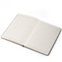 Caderno Elegante Com Suporte Para Caneta - 80 Folhas Pautadas - Cinza E Bege - 3
