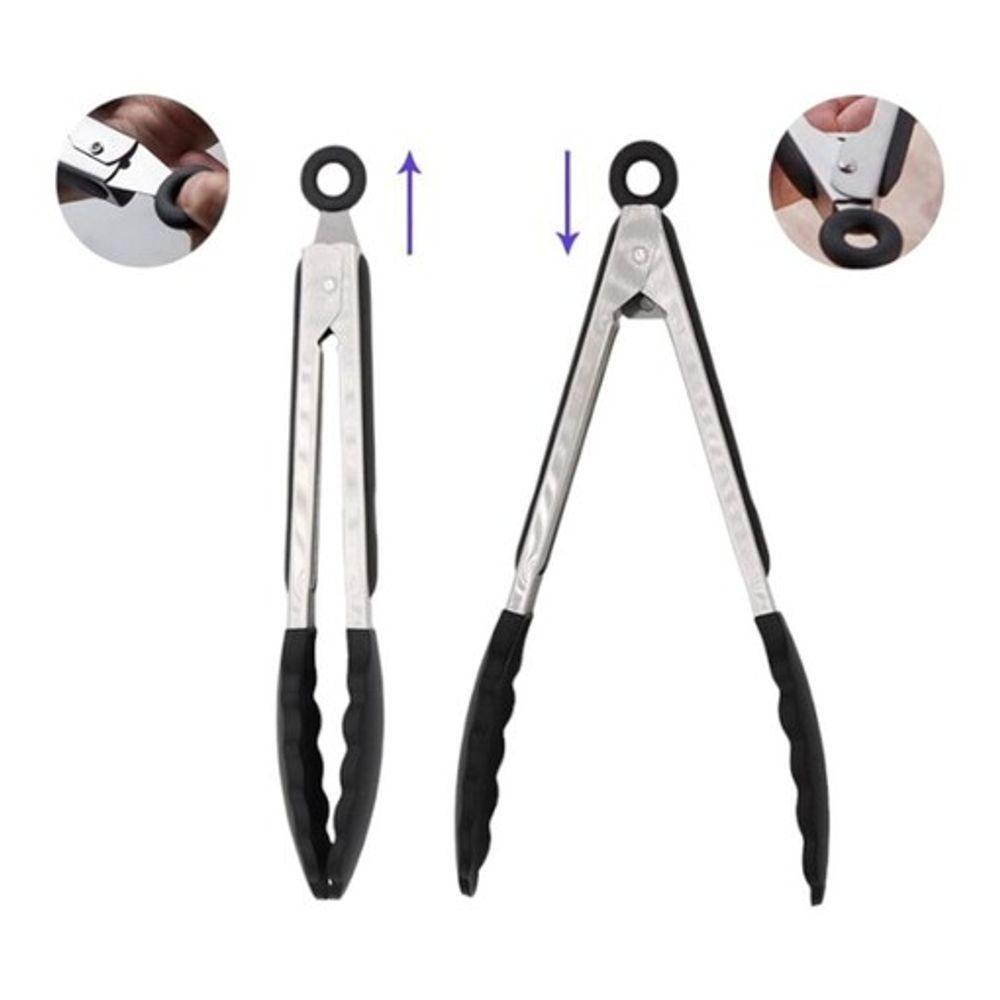 Pegador De Silicone Moderno - 27cm Para Cozinha E Artesanato Em Cinza Elegante - 1