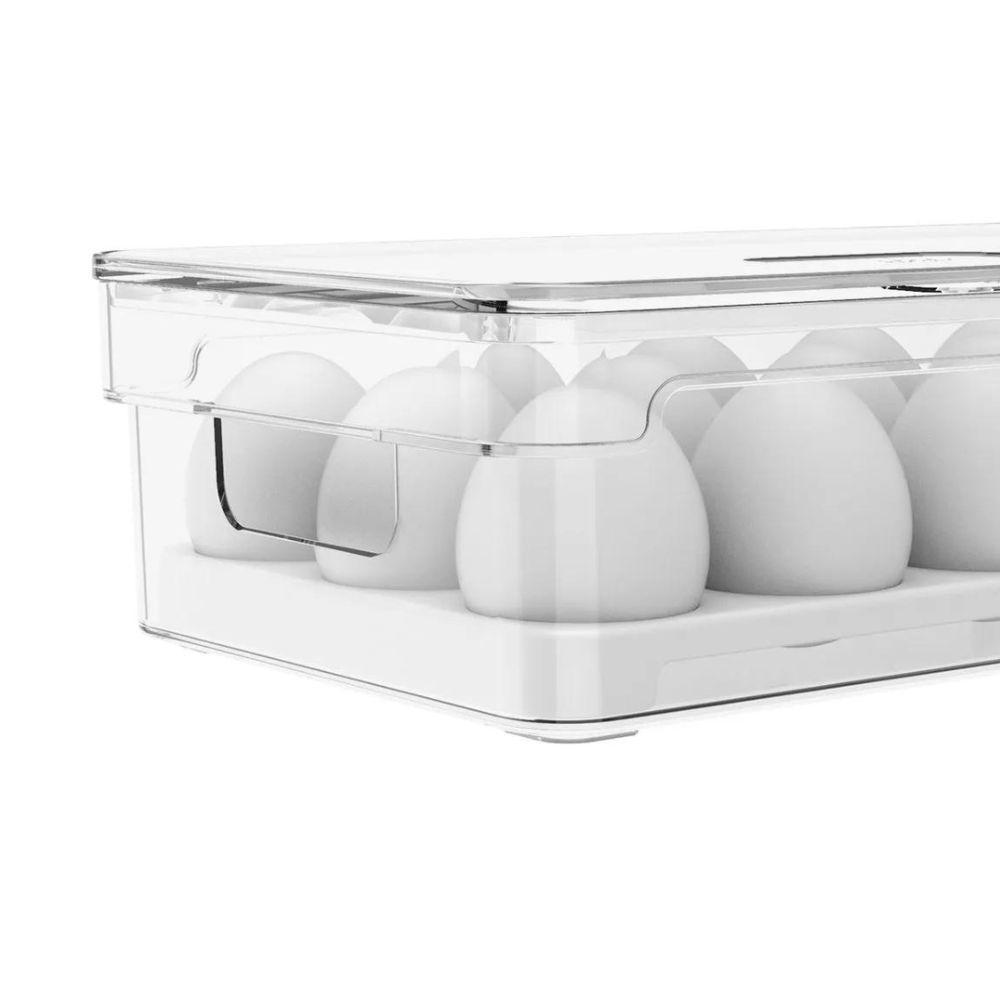 Organizador Transparente Para Ovos Com Tampa - Armazena Até 18 Ovos Com Estilo - 5