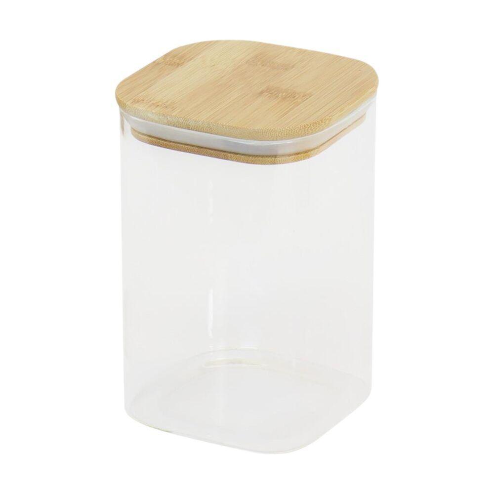 Pote De Vidro Borossilicato 1100ml Com Tampa De Bambu - Estilo E Praticidade Na Cozinha - 1