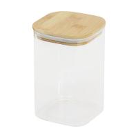 Pote De Vidro Borossilicato 1100ml Com Tampa De Bambu - Estilo E Praticidade Na Cozinha - 1